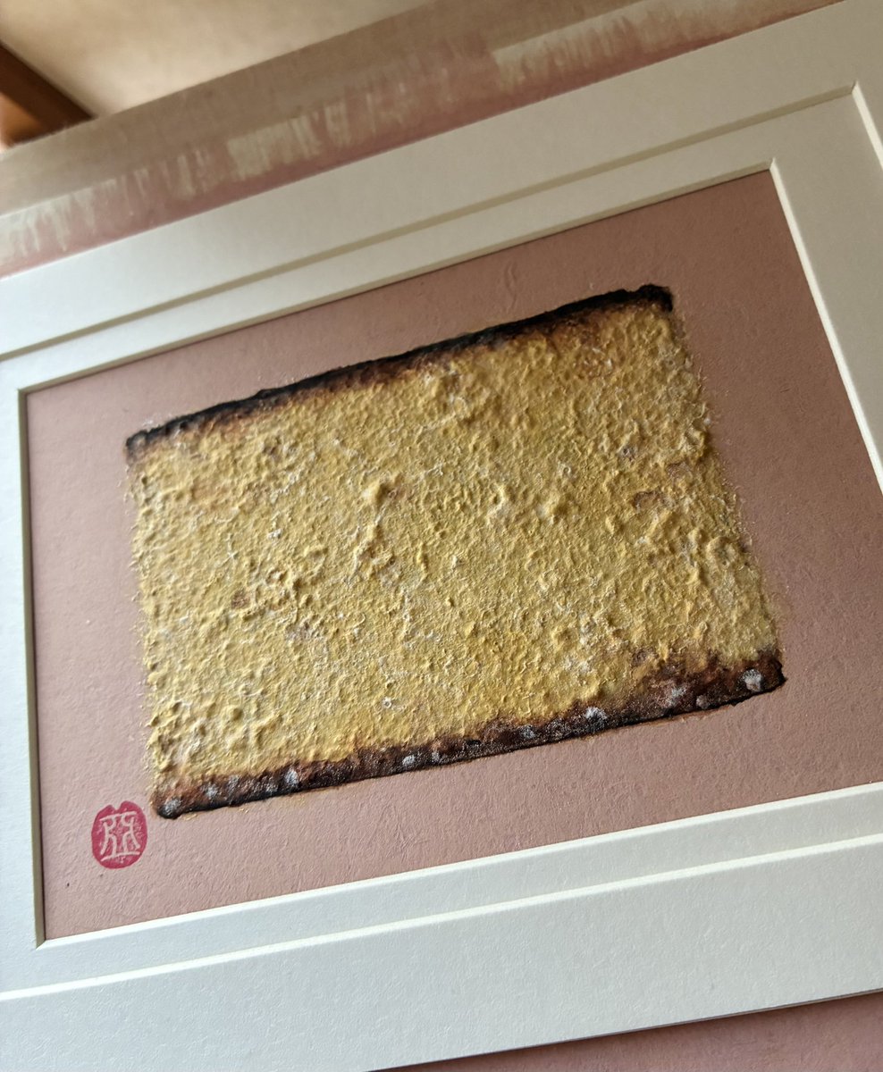 わぁ...！！良いカステラが描けたので見てください...！！！！！！！！

#日本画  #岩絵の具  #おいしい日本画  #nihonga