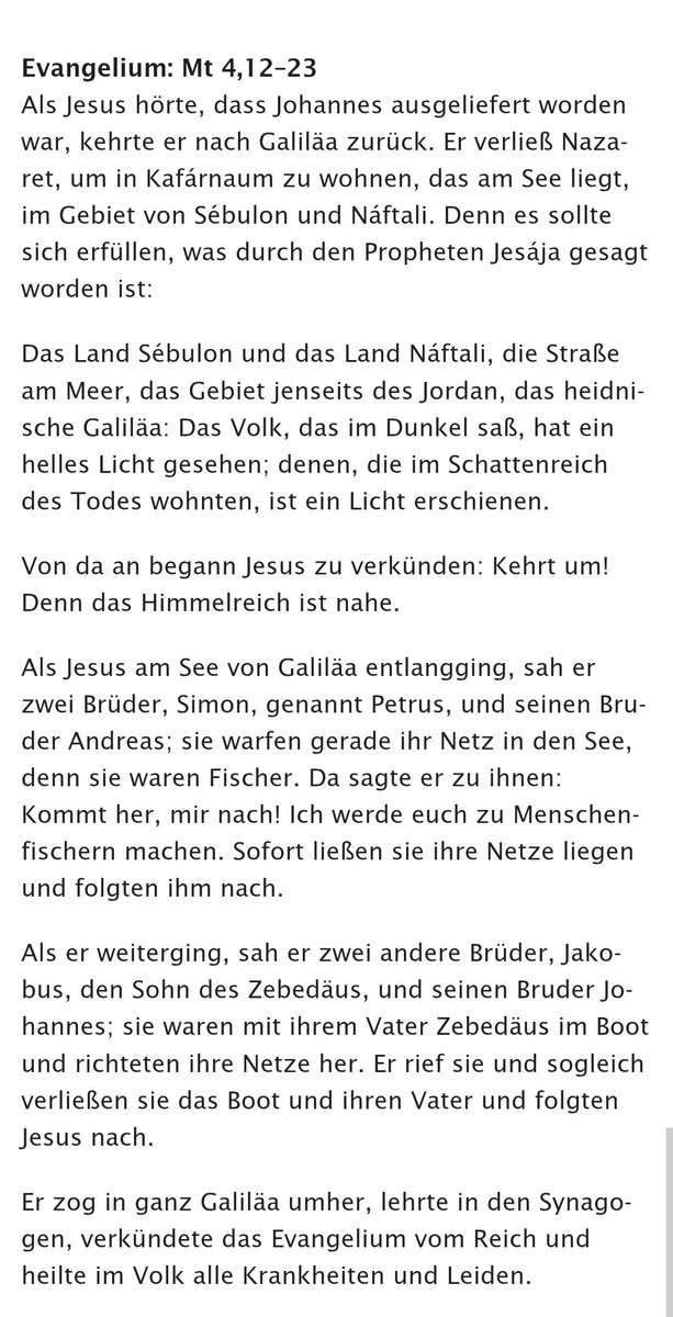 Guten Morgen am Tag des HERRN!

Lesungen und Evangelium zum Sonntag 
#Christentum #katholisch