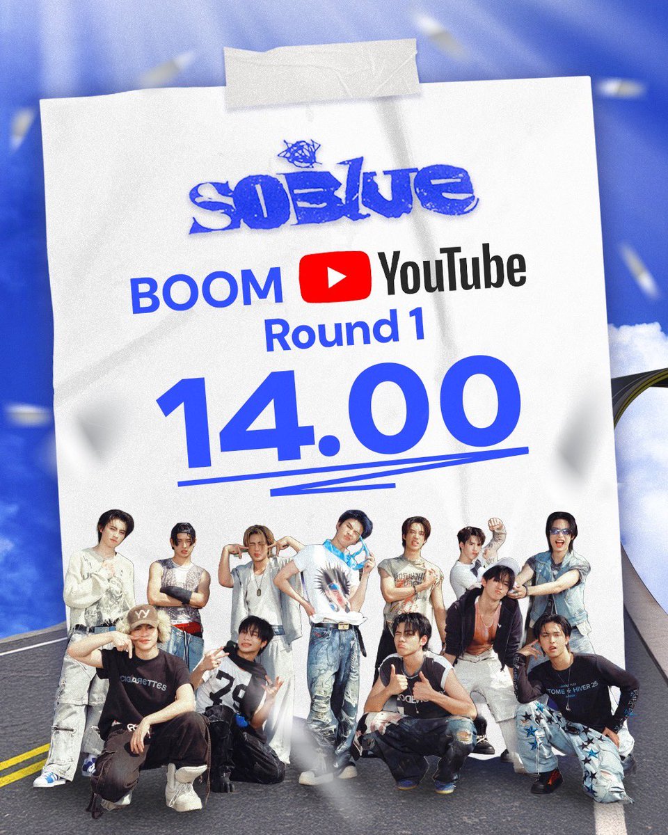 StaywithJUNG's tweet image. ( 🗯️💙) 
BOOM  MV ‘So Blue’ Round 1 : 14.00 น.

พร้อมกันมั้ยยยย👊 มาพาน้อง So blue ไปกันแบบตู้มๆ💥 บู้มๆ 🌋 เบิ้มๆ❗️ ไปกันเลยยยยย

#BUS_SoBlue  
#JUNGT 
#BUSbecauseofyouishine