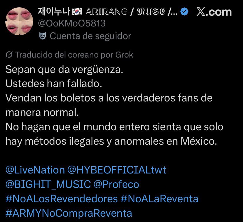 lookskjin's tweet image. Gracias a k-army y a todos los que nos han estado apoyando en esta lucha contra los revendedores y el mega fraude que es Ticketmaster en México, no nos sentimos solas y así, podemos difundir la cruel realidad que enfrentamos, no solo en nuestro país, lamentablemente.