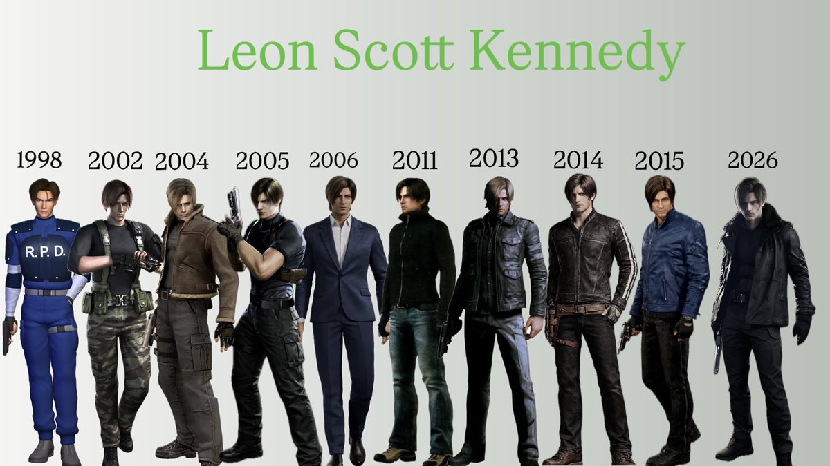 皆さんはどの年代のレオンが好きですか？

Which era of Leon do you like?

#REBHFun
#LeonKennedy 
#ResidentEvil 
#BIOHAZARD