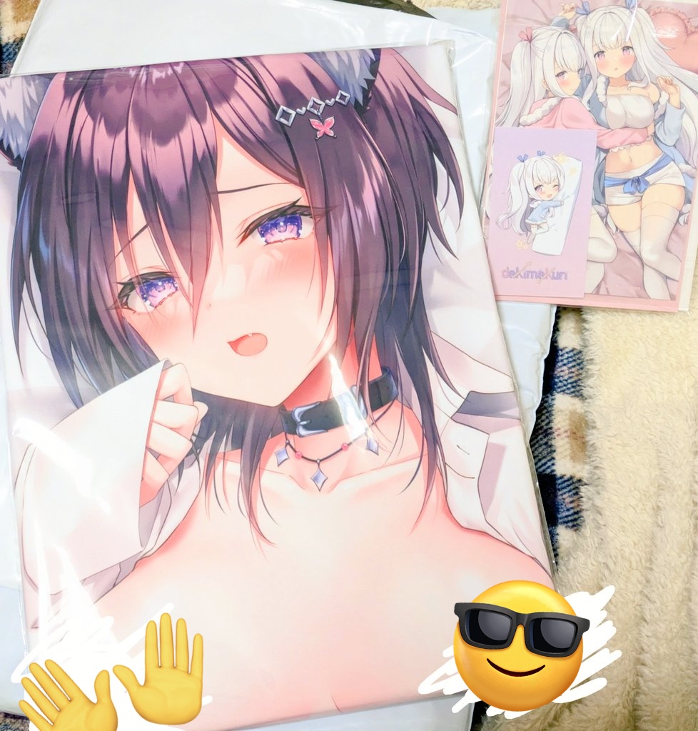 「Dakimakuri様から、リアちゃん抱き枕カバーのサンプル頂きました これはな」|樹 ジュン🎨お仕事募集中のイラスト