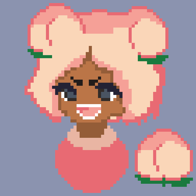 peachy bear girl #pixelart
