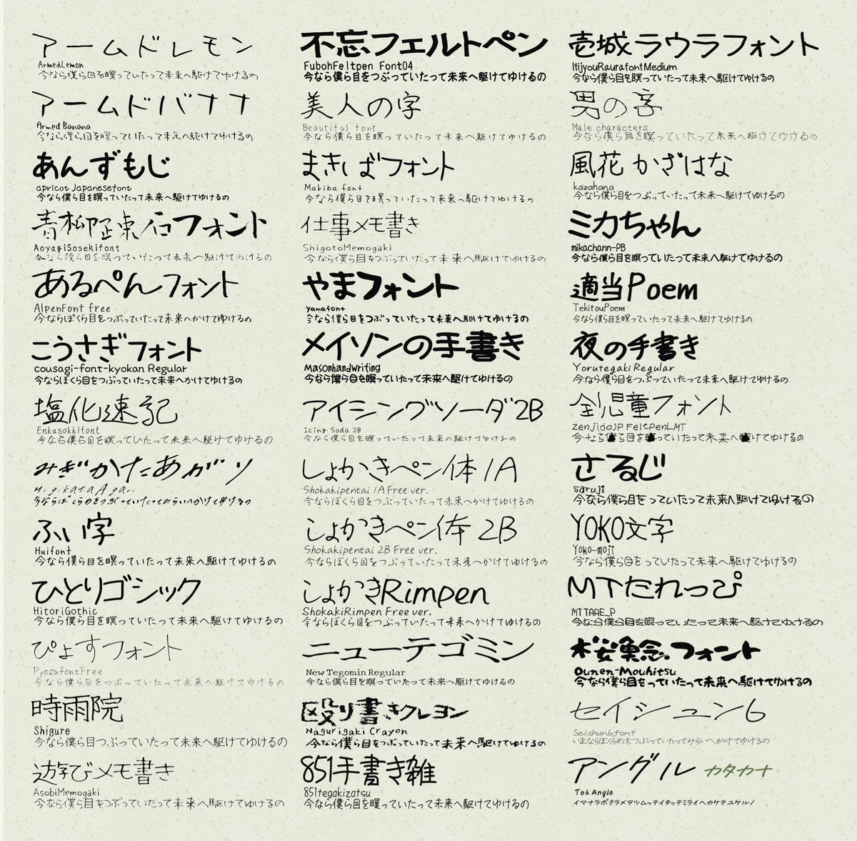 qvsoro12's tweet image. 사용중인 일본어 폰트 정리한김에 공유합니다..^_^
대부분 한자 사용 가능, 무료 위주