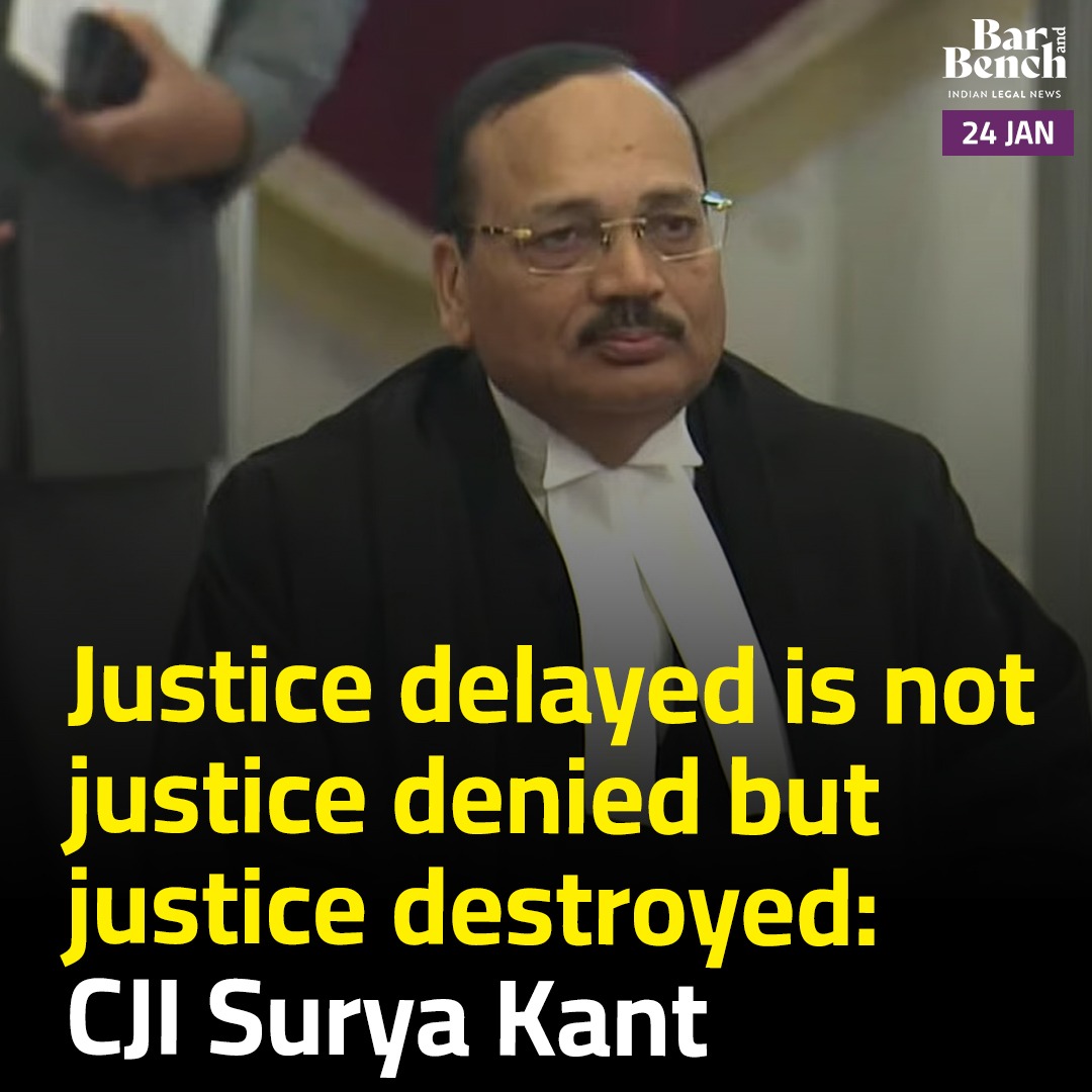 Justice delayed is not justice denied but justice destroyed: CJI Surya Kant
#NyayPrayaas4Men #Metoo 
But CJI in India for every person  justice  is destroyed! So what is the next Acion!! <a href="/NyayPrayaas/">NYAY PRAYAAS FOUNDATION</a> <a href="/manish_sindwani/">manish sindwani</a> <a href="/Ajay65578155/">Ajay C</a> <a href="/vivek_mandhare/">भारतीय विवेक</a> <a href="/monicagarkhel/">Monica Garkhel</a>