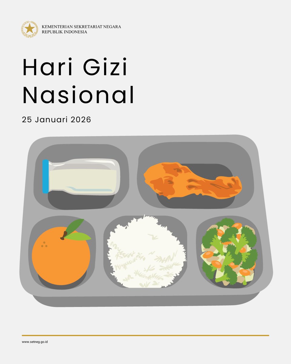 RiadiMazz's tweet photo. Selamat Hari Gizi Nasional

MBG jadi program mengatasi gizi nasional anak anak
#harigizinasional2026 #mbginvestasibangsa https://t.co/yvNc3qNAyY
