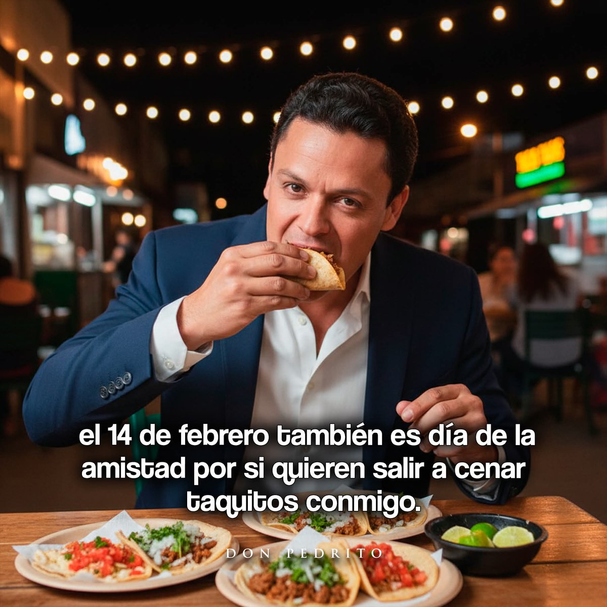 Yo sí quiero salir a cenar taquitos contigo mi guapísimo <a href="/pedro_fer/">Pedro Fernández</a> cuando gustes te invito, yo puesta, tu solo di que si 😘😘😘🥰🥰🥰🤩🤩🤩😍😍😍
