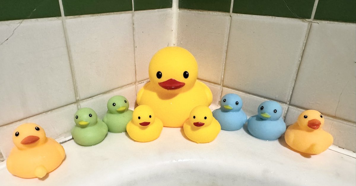 tsugumin_sub's tweet image. 真ん中のでかいアヒルとミニアヒル2匹
初めまして様が買って来てくれたから
仲間入りして大家族になりました🤣