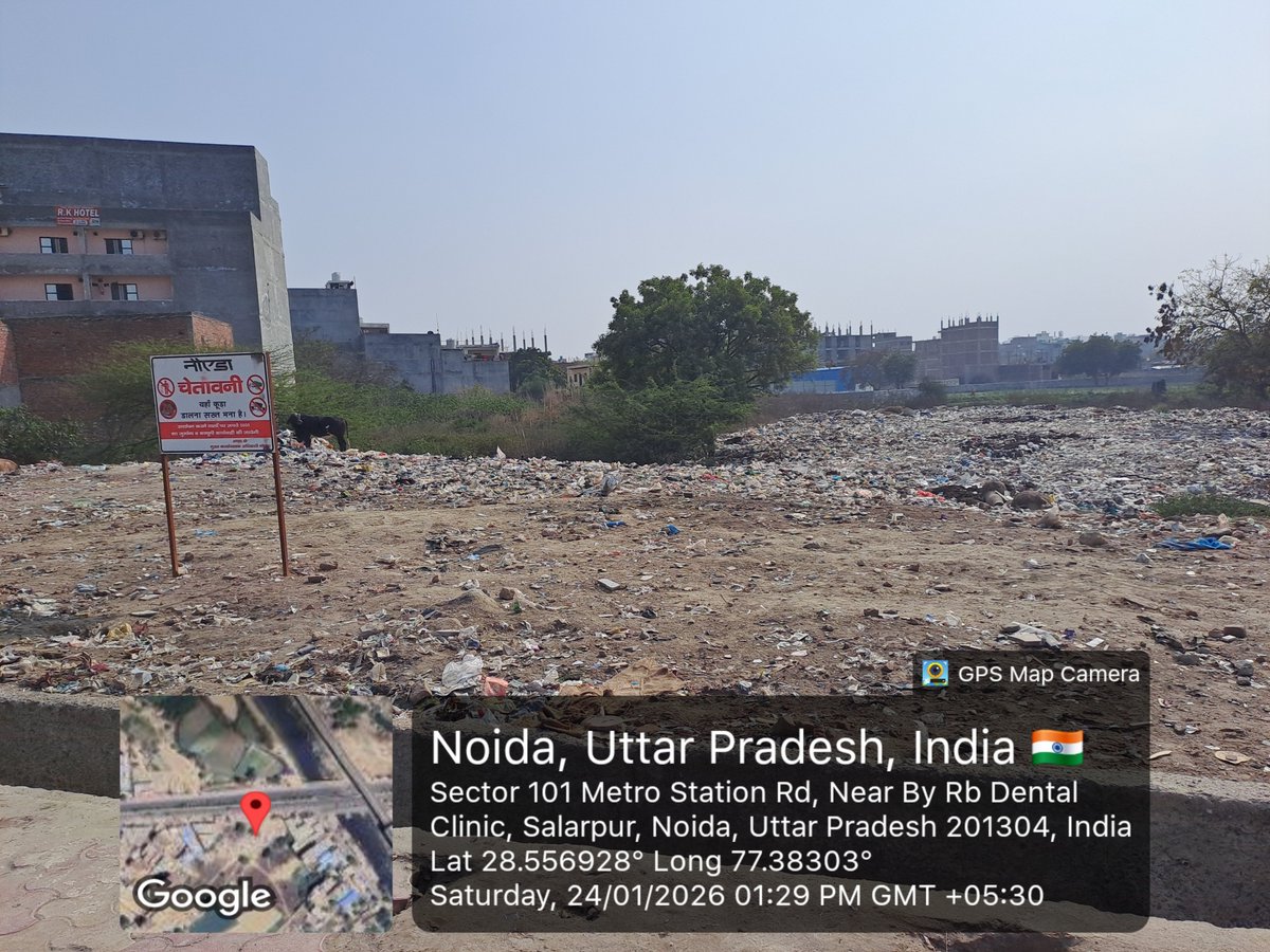 betternoida's tweet photo. @CeoNoida @noida_authority 

Yahan kooda daalna mana hai aur issue dumping site bana diya gaya hai

Kripa Sangyan mein lekar karyawaahi karein thank you 🙏 https://t.co/sU3sFX8VNL