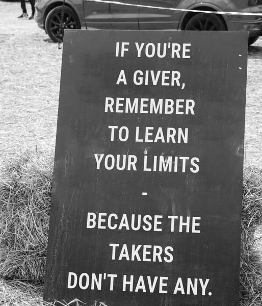 #givers #takers #limits