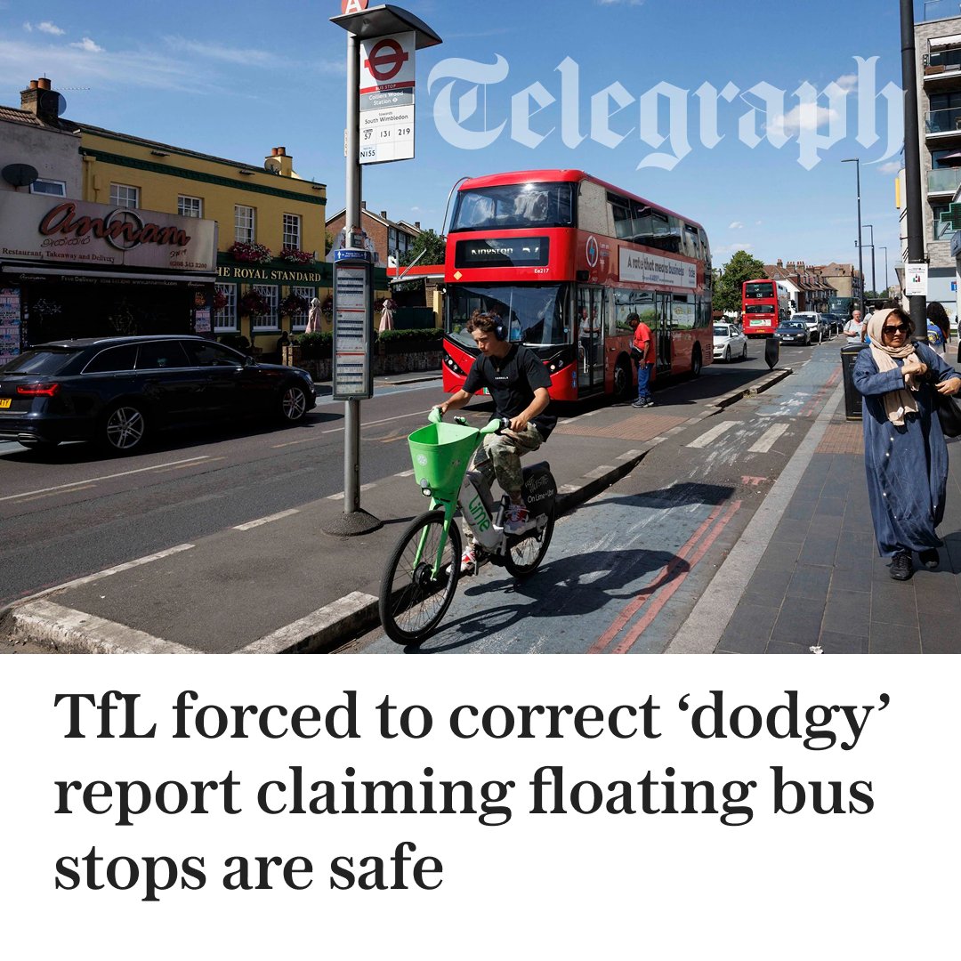Telegraph's tweet image. 🔴 Sir Sadiq Khan has been forced once more to correct “dodgy” data he used to justify floating bus stops in the capital.

Find out more ⬇️
telegraph.co.uk/news/2026/01/2…