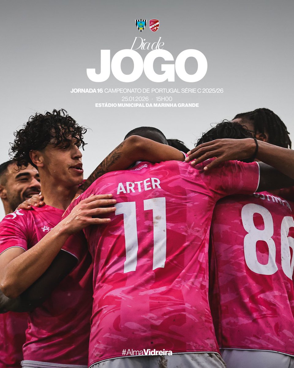 Furar a 𝑻𝑬𝑴𝑷𝑬𝑺𝑻𝑨𝑫𝑬 🌧️ rumo aos 3️⃣ pontos
Vamos a isto, 𝐀𝐋𝐕𝐈𝐍𝐄𝐆𝐑𝐎𝐒 ⚫️⚪️

➡️ #ACMarinhense vs CD Fátima
📅 Domingo, 25 de Janeiro de 2026 (15h00)
🏟 Estádio Municipal da Marinha Grande
🏆 Campeonato de Portugal 2025/26 Série C - 16ª Jornada

#AlmaVidreira
