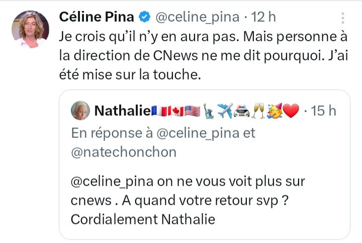 🚨 FLASH | Céline Pina, auteure de cette phrase sur les enfants de Gaza : « Une bombe tuera sans doute des enfants, mais ces enfants ne mourront pas en ayant l’impression que l’humanité les a trahis », a été éjectée de CNews comme une ordure.