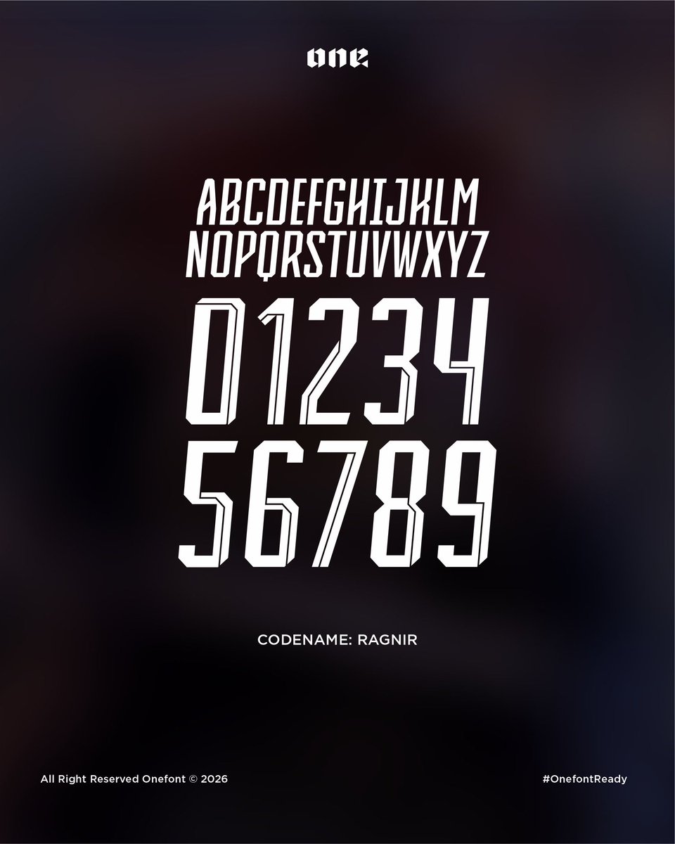 #Font4Sale Eksklusif hanya utk 1 buyer. Mau custom jg bisa. Beli lebih dari satu font tentu lebih hemat. Cocok utk teman2 yg ingin font numberset jerseynya lebih eksklusif. 

Opsi font lain bisa cek di ig: @/onefont.idn