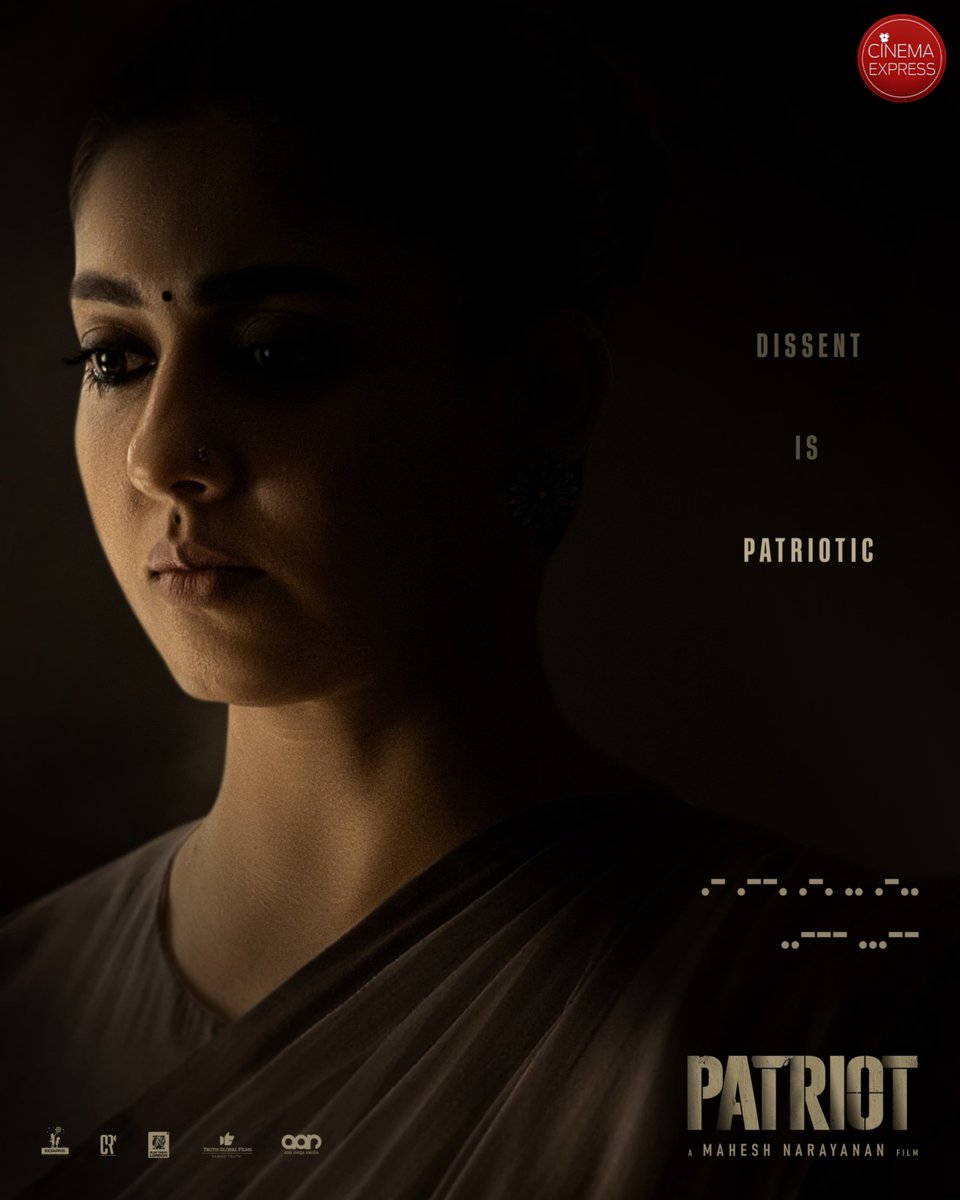 XpressCinema's tweet photo. #Nayanthara in Patriot 🌟
Morse code in the character poster reads “DISSENT IS PATRIOTIC” 👀
#Nayanthara #Patriot #CharacterPoster #DissentIsPatriotic #CinemaExpress https://t.co/iq3m1aJvXi