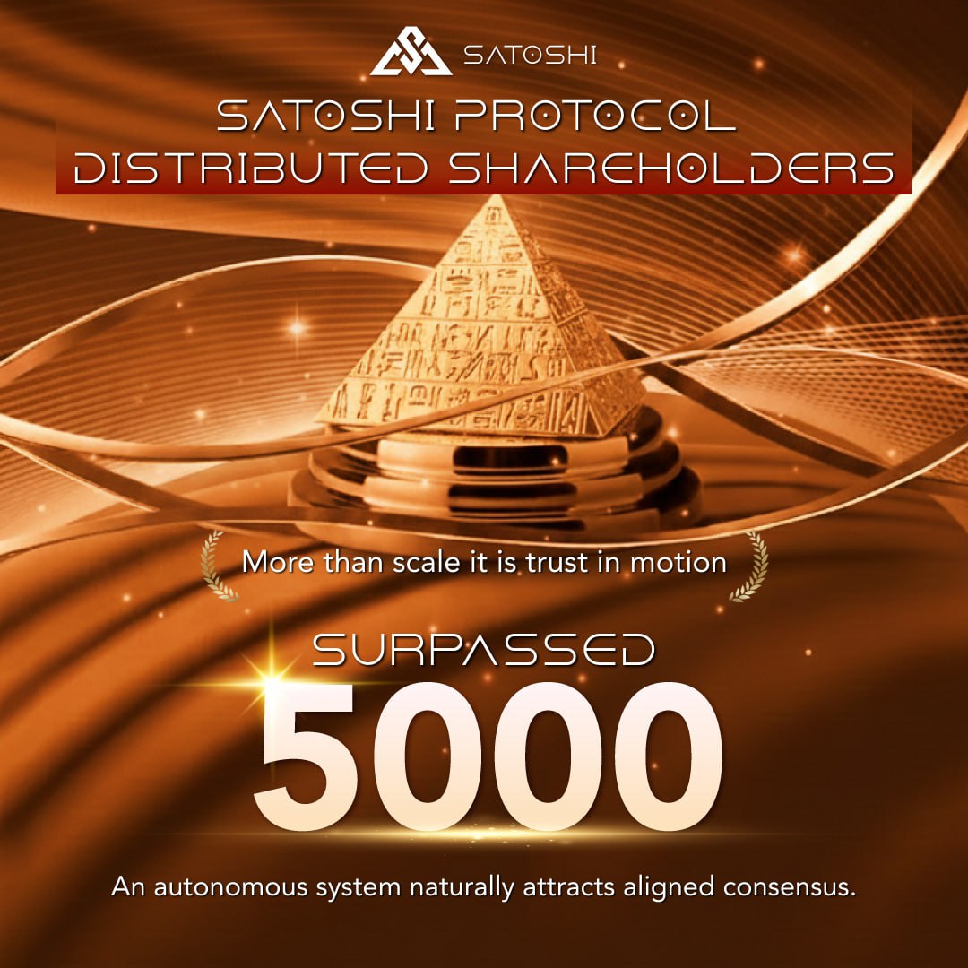SPRDEFI's tweet image. Satoshi Protocol · Distributed Shareholders
Surpasses 5,000 🔥

This is not just a numerical increase,
but the result of trust built over time 💎

#SatoshiProtocol #DistributedShareholders
#StructureIsTrust #ConsensusFormsNaturally #OnChainOrder