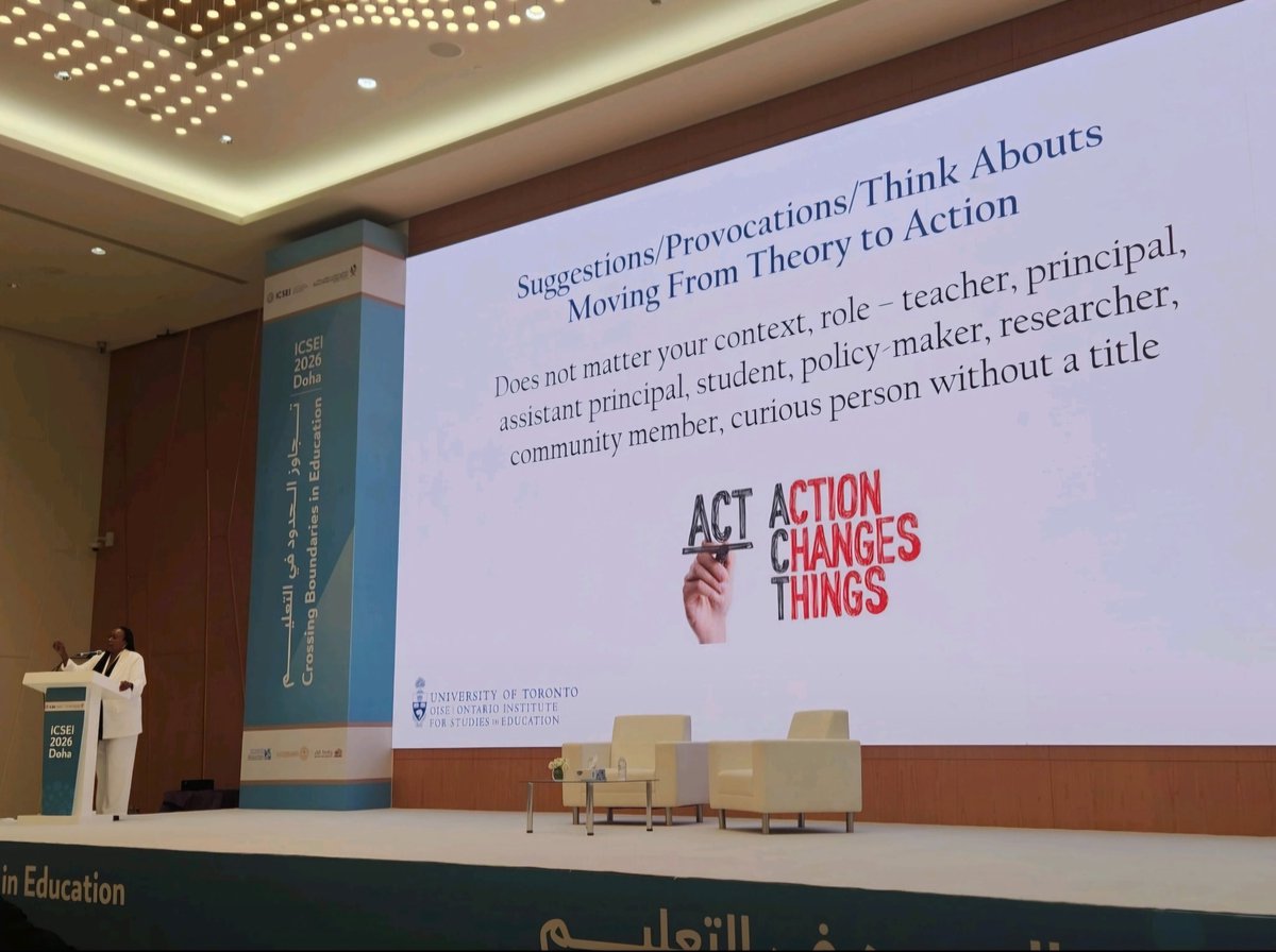 Bushra_alghaith's tweet photo. الأجمل أن الرسالة التربوية في هذا المؤتمر كانت واضحة: التعليم مسؤولية مجتمعية شاملة، ومحاولة صادقة لإشراك جميع أفراد المجتمع في العملية التعليمية، بما يعكس رؤية إنسانية للتعليم تتجاوز الصفوف والجدران. 
👌👍ويحسب لمنظمي المؤتمر تنظيم زيارات ميدانية للمدارس، من بينها زيارتنا لأكاديمية وارف Waref Academy والتي وتُعد الأولى من نوعها في الشرق الأوسط، والمتخصصة في تعليم الأطفال ذوي الإعاقات المعقدة والاحتياجات الشديدة، والتي قدمت نموذجا ملهما لبيئة تعلم شاملة قائمة. 
🍃نغادر ICSEI 2026 لا كما دخلنا، بل بتفكير أوسع، وتصوّرات أعمق، وإيمان أكبر بأن التطوير يبدأ من العقل قبل الأدوات. 
💥ختاماً،، كل الشكر والتقدير لوزارة التعليم، ولتعليمية مسقط ممثلة بدائرة الإشراف التربوي والشكر موصول لرئيسة قسم الاشراف الفني  أستاذتي الغالية صديقة الموسوي على ترشيحي لهذه المشاركة.
⭐️والشكر موصول لكل من التقيت بهم في المؤتمر وأثروني بمعارفهم وخبراتهم🙂،
👏وكل الشكر لمنظمي المؤتمر @ib_alhouti
نفخر ونفاخر بكم ⭐️⭐️⭐️⭐️⭐️