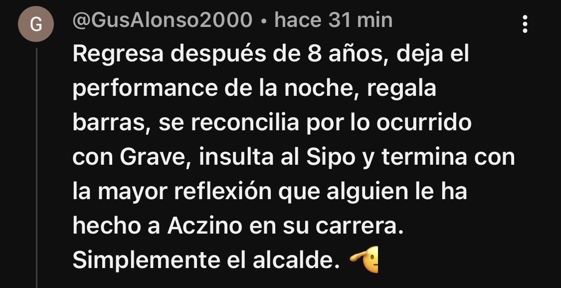 El mejor comentario sobre el regreso de Muelas: