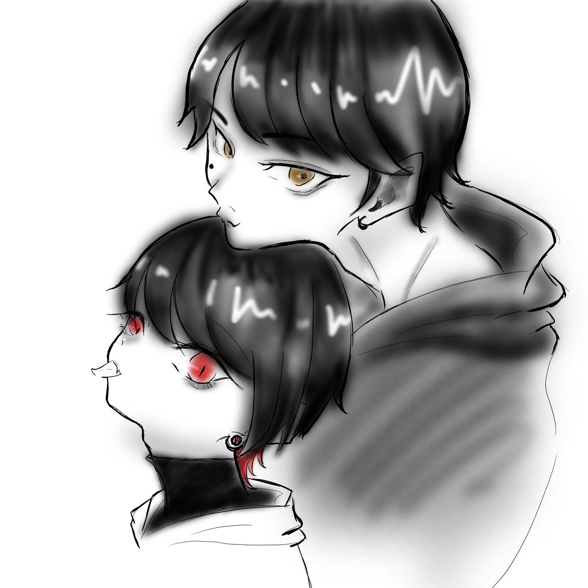 revalil___'s tweet photo. ・りば兄弟について
兄…ぴろりん（オマケみたいなもの）
弟…Revalilと書いてりばりる。
酒を飲み、タバコを吸いながらよくゲームしている。

・配信について
弟は火曜日と土曜日は昼間頃に気分、夜は毎日。
兄は金曜日にごく稀に出現。

補足:配信にするゲームはよく変わる。
絵（兄◀︎▶︎弟） https://t.co/TWD3BrBpbD
