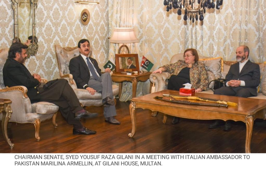 SenatePakistan's tweet image. Chairman Senate Syed Yousaf Raza Gilani hosted a dinner in honour of Marilina Armellin, #Ambassador of #Italy to Pakistan;  lauds Italy’s role in #Multan heritage revival 🇵🇰

@OfficeSenate
#Pakistan #Italy #heritage