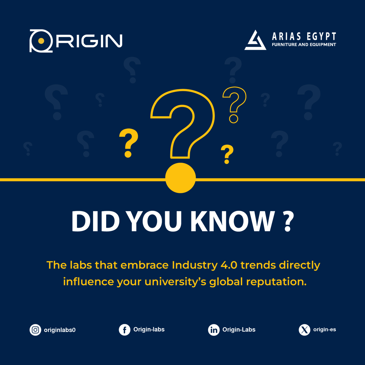 origines0's tweet photo. Labs that embrace Industry 4.0 don’t just teach. They shape your university’s global reputation.

Explore how Origin Labs can transform your labs today.
For inquiries, contact us at: 📧 info@origin-es.com | 📱 +20 10 22244572
#Origin_Labs #EngineeringEducation #Industry4_0 https://t.co/TN1uxJAgmO