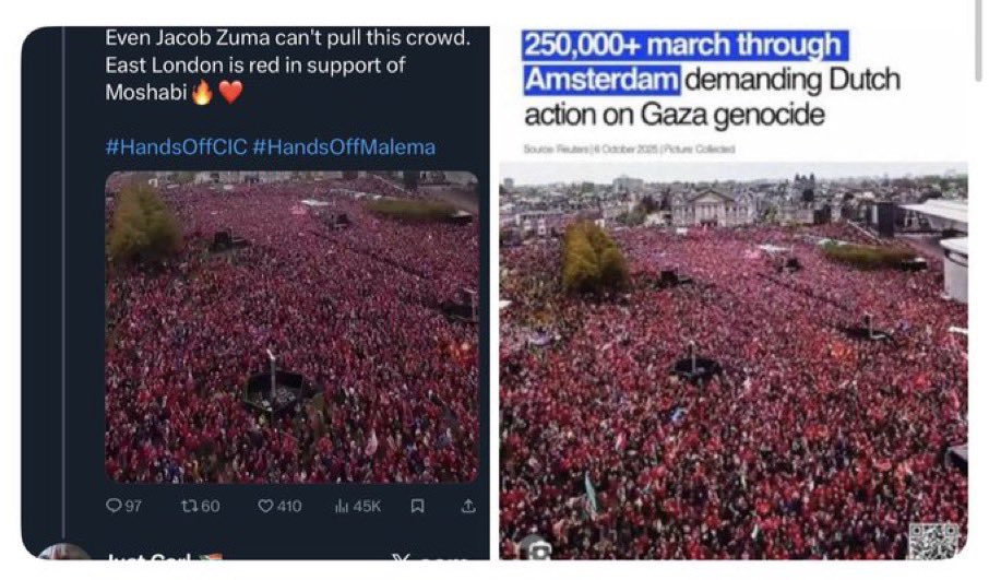 BafanaSurprise's tweet image. The EFF lied about a fake crowd 😹😹🤣🤣!