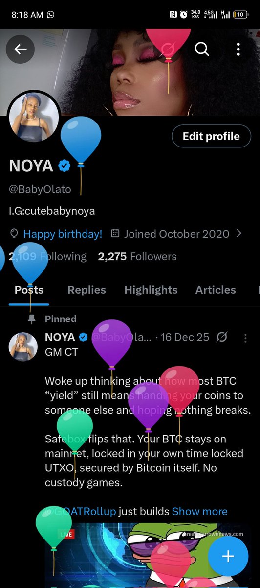 BabyOlato's tweet photo. It's balloon day guys https://t.co/T7bDRM9gLU
