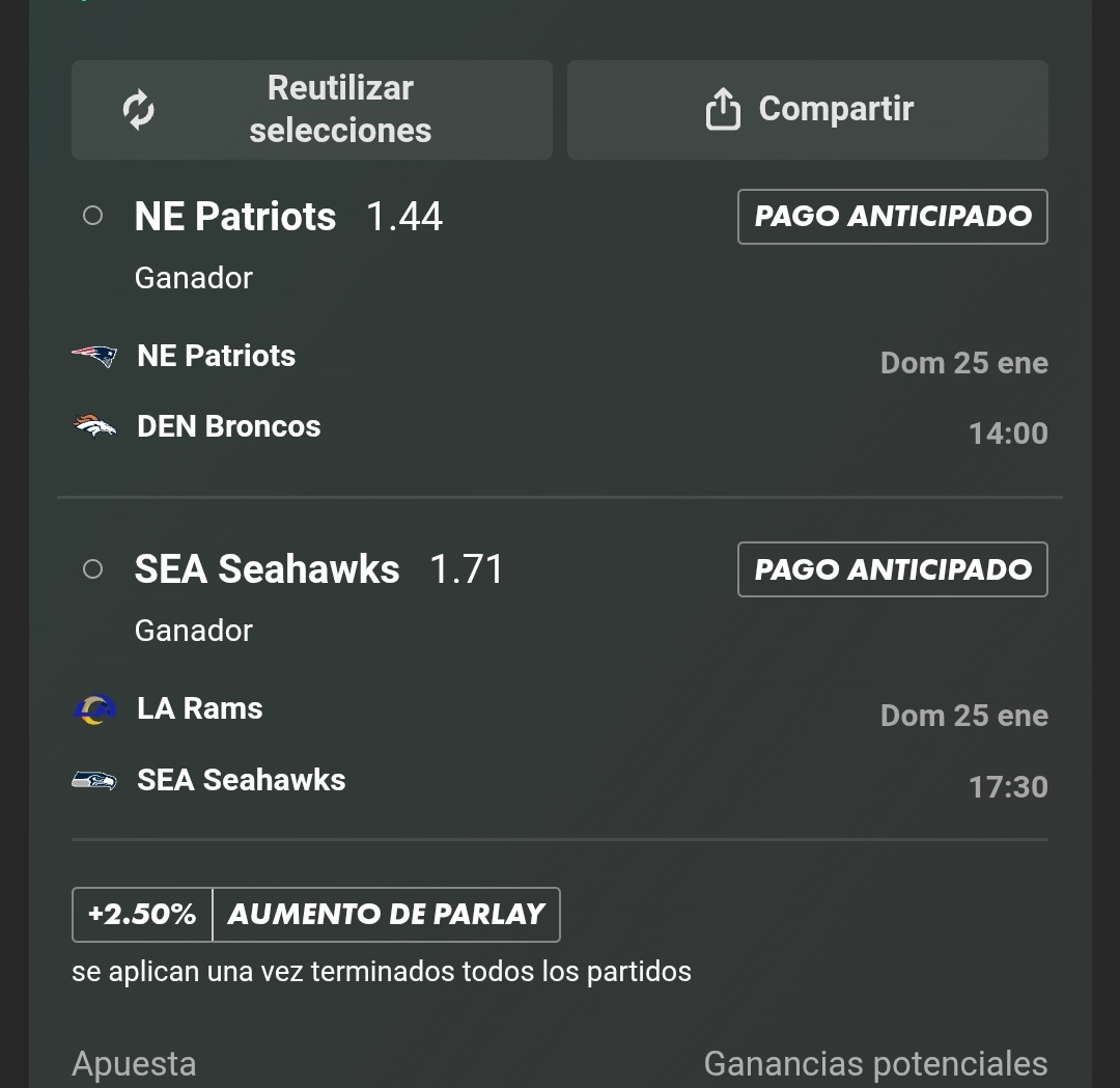 Hoy será un día histórico, posiblemente sea la primera vez en mucho tiempo en la que los casinos realmente estén en desventaja, hay que aprovecharlo, estos serán los 2 equipos que jugarán el Super Bowl el 8 de febrero, análisis completo en mis grupos 🫡
chat.whatsapp.com/FAJKQhj29m929V…