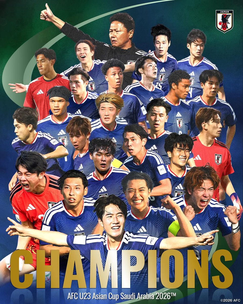JAPAN
🇯🇵 | JapanFootballAssociation - <a href="/afcasiancup/">#ACFutsal2026</a> 

AFC U-23アジアカップ2026 サウジアラビア優勝🏆

#サッカー日本代表 #U23日本代表 #サッカー日本代表 #AFCU23