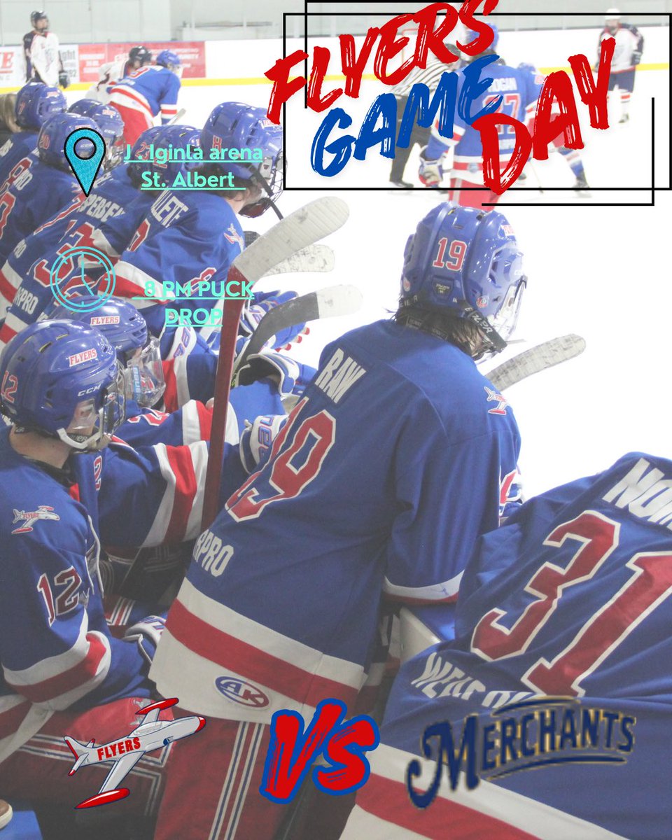 The Flyers are flying high✈️☁️... to Saint . Albert, Merchants better watch out‼️‼️
8PM puck drop