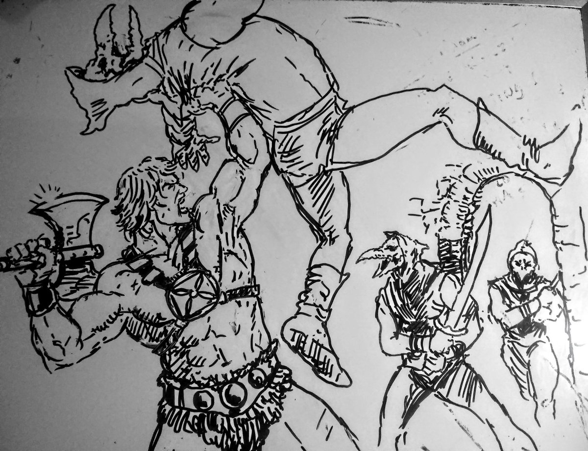 From the whiteboard  archives 
#heman #motu #MastersOfTheUniverse 
#fight # burds # crow #riot  #fur