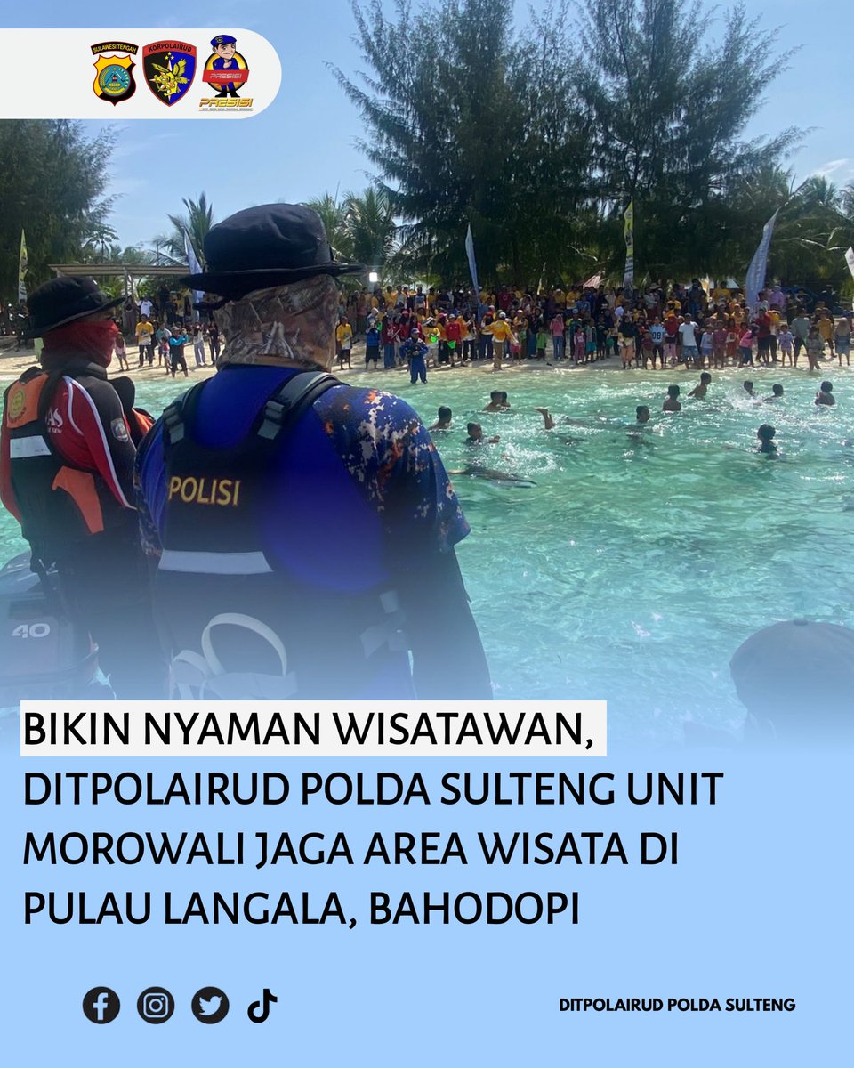 Bikin Nyaman Wisatawan, Ditpolairud Polda Sulteng Unit Morowali Jaga Area Wisata di Pulau Langala, Bahodopi