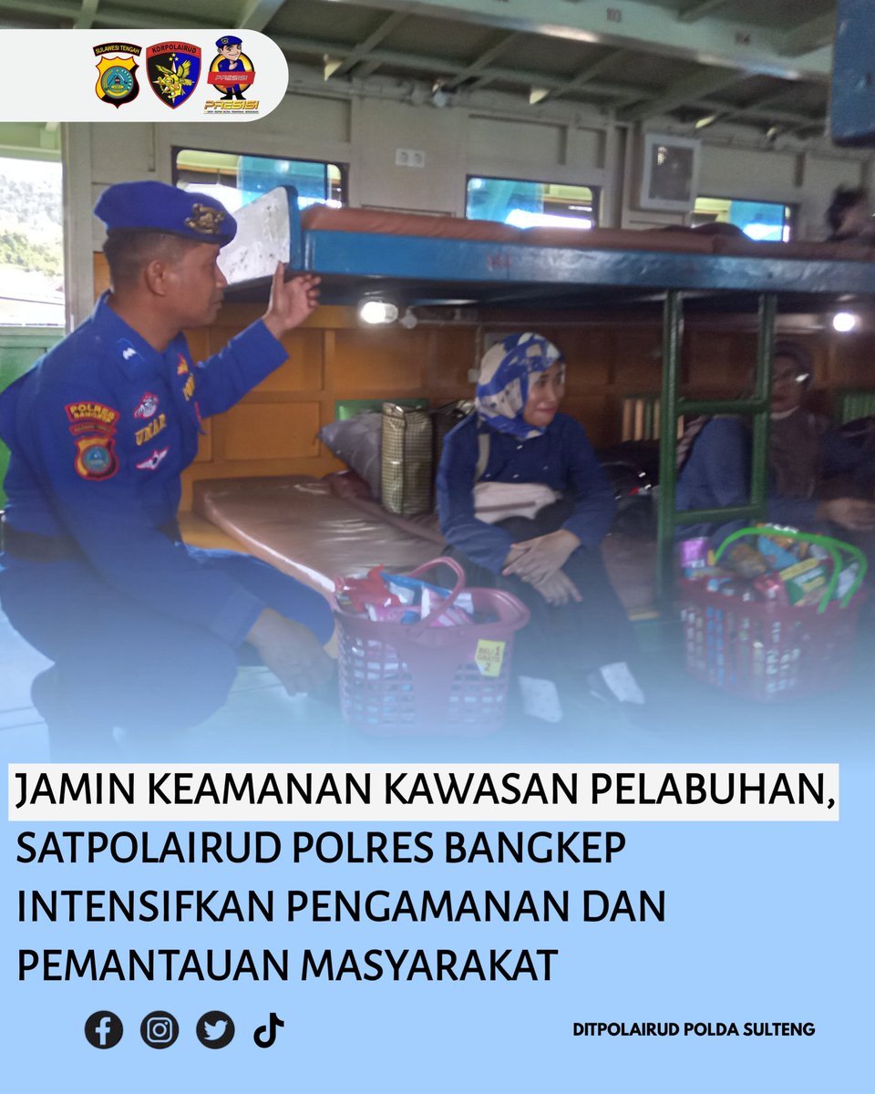 Jamin Keamanan Kawasan Pelabuhan Salakan, Satpolairud Polres Banggai Kepulauan Intensifkan Pengamanan dan Pemantauan Masyarakat