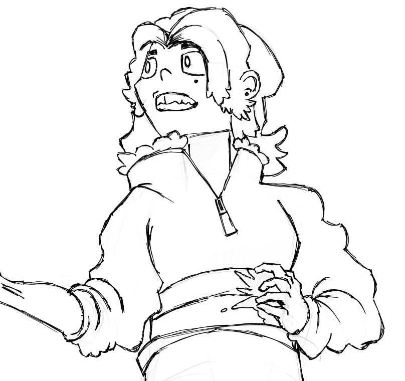 megabiggs711's tweet photo. i was practicing my line art with this nice person but no matter how i go at it i cant seem to get a clean line! it looks so scratchy and i dont know how to get a nice clean line without spending 100 years on a piece. PLS HELPP https://t.co/2wPjZN0Lj8