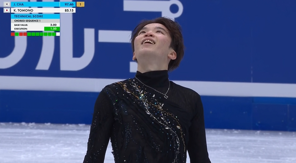 友野君、いくつかジャンプでミスがありましたが、見る者を惹き込む友野君の世界観が素晴らしかった！友野君のスケートまだまだ見ていたいです！ FS 171.41　総合 268.60