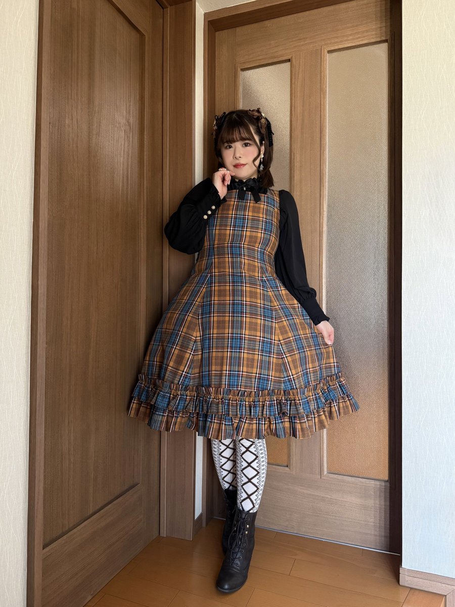 ダークチョコレートイメージコーデ🍫🧸