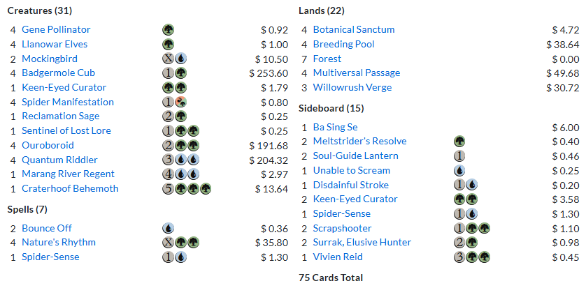 Top 8 at CanCon Super Standard RCQ with <a href="/MrChecklistcard/">Simon Nielsen</a>'s exact 75 from Lyon. Deck good. 

R1 Delirium 🏆 🏆
R2 Airbending ❌️ 🏆 🏆 <a href="/BrunnanCrawford/">Brennan Crawford</a> 
R3 Lessons ❌️ 🏆 ❌️ 
R4 UB Faeries 🏆 🏆 
R5 Looting 🏆 🏆 
R6 🤝 

Top 8 all get invites to RC12.