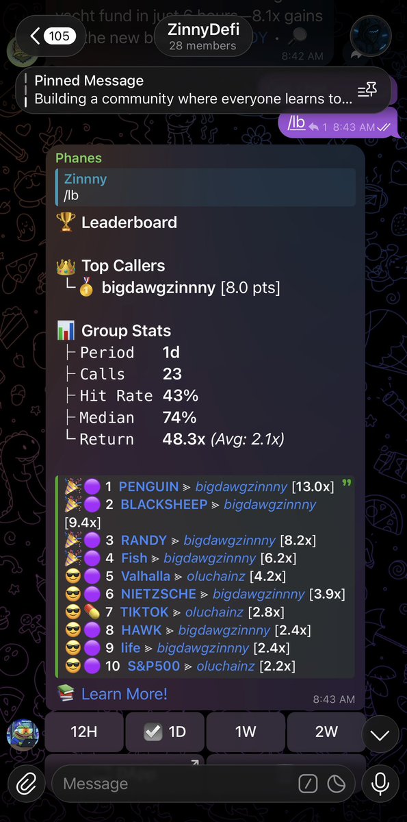 ZinnyDefi's tweet photo. Crazy wins yesterday 
Stay locked in 

$Penguin 13x
$Blacksheep 9x
$Randy 8x
$Fish 6x https://t.co/CEpMiqZ0v1
