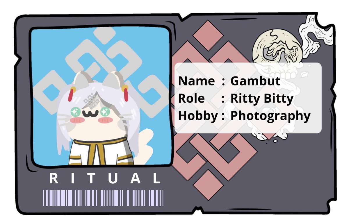 Just got this card made by <a href="/ElMarco404/">EL Marco</a> 

yeah my hobby is photography, wanna see some of my work? just check on my IG 😹

#Gritual
<a href="/ritualnet/">Ritual</a> | <a href="/ritualfnd/">Ritual Foundation</a> 
<a href="/Jez_Cryptoz/">Jez ritual/acc (❖,❖)</a> | <a href="/dunken9718/">dunken(ritual/acc) (❖,❖)</a> | <a href="/0xMadScientist/">Stefan | Mad Scientist (❖,❖)</a>