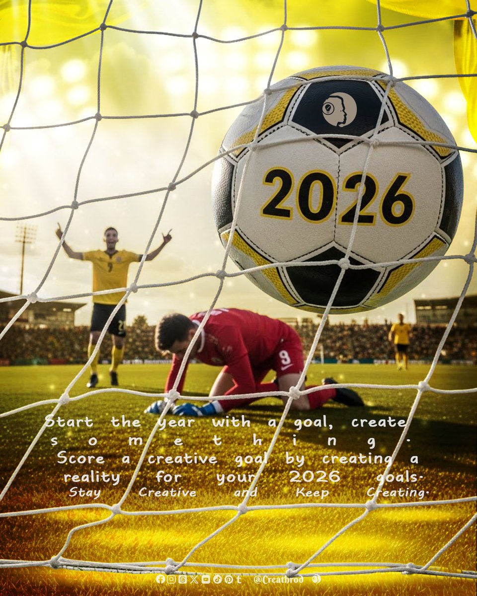 Creathrod's tweet photo. Creatives, what are your 2026 goals, and how are you working toward them?
Stay Creative and Keep Creating.
#Goals2026 #scoreagoal #createsomething #createyourreality #staycreative #keepcreating #year2026 #January2026 #Creathrod #Thecreativeman ๐๐ https://t.co/KIjPucgUX9