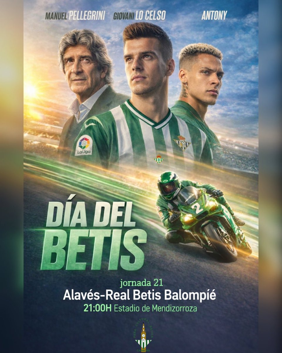 Nuestros ídolos siempre vestirán de verdiblanco.
Hoy, pese a las bajas, este escudo y esta afición empujan más fuerte que nunca.
Creer, luchar y soñar con Europa.
Hoy es día de Betis. Siempre Betis. 💚⚽