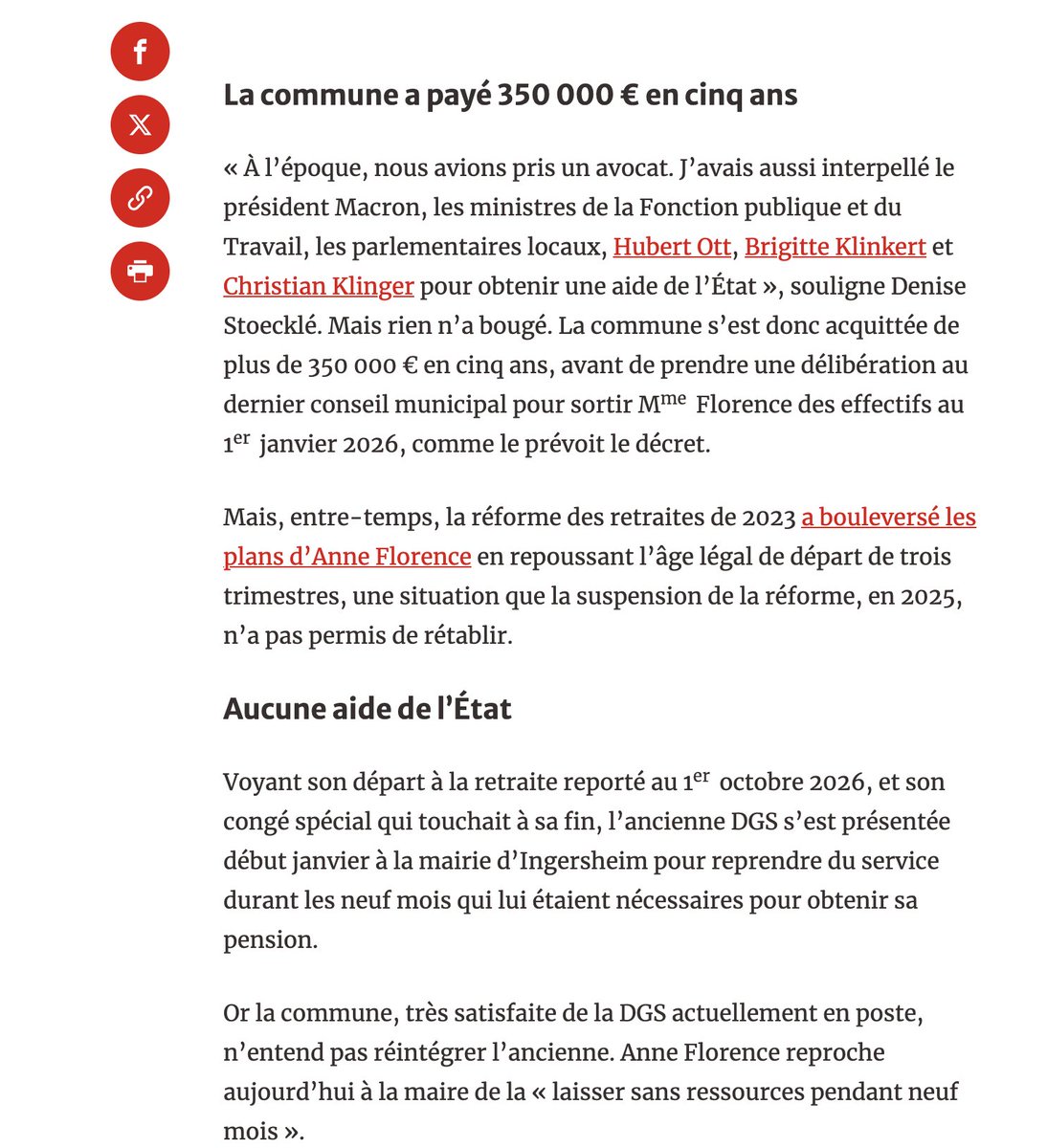 Des nouvelles de l’utilisation de vos impôts.

5 ans payée à ne rien faire grâce à un “congé spécial”.
 350 000 € d’argent public pour une sortie de carrière dorée.

Et maintenant, après la réforme des retraites, une demande de réintégration pour optimiser ses trimestres.

Dans