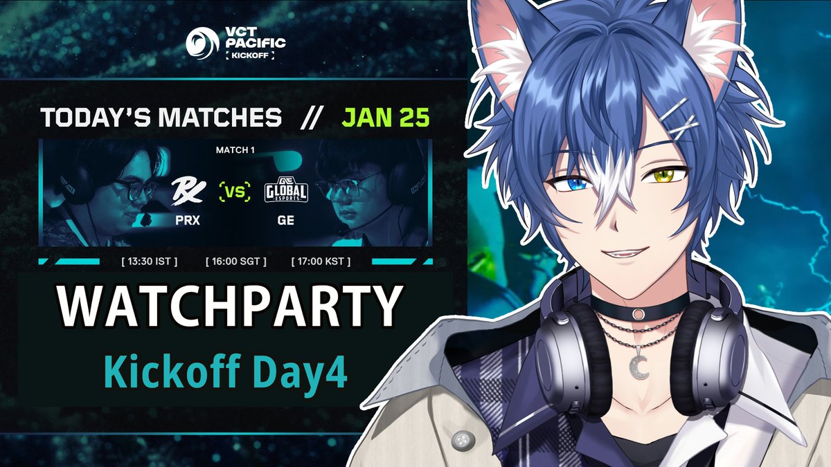 【PRX vs GE】Watch Party - VCT Pacific Kickoff - day 4 #VCTWatchParty #VCTPacific 

🕒15:00(GMT+7)

🦊🌙⬇️
youtube.com/live/ycuhgpFVi…

#AoiC_live