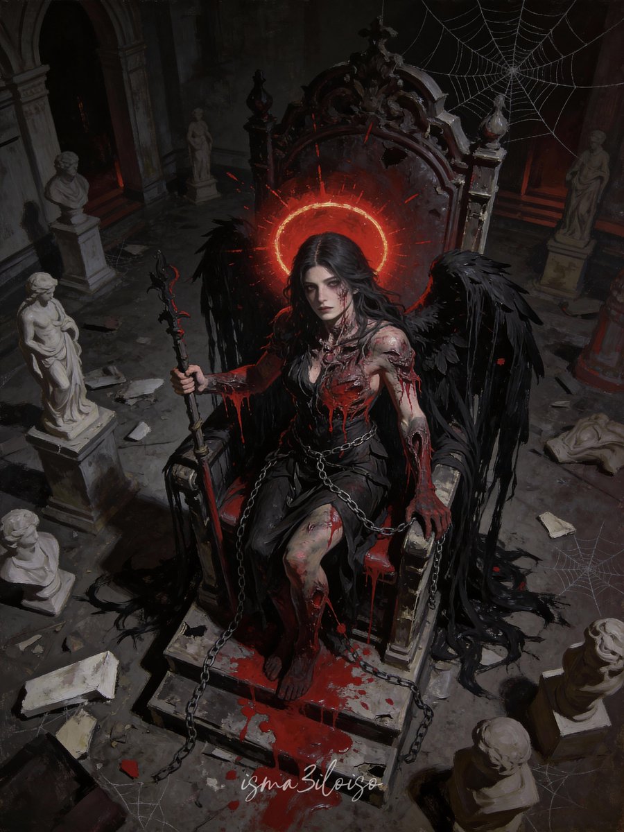 isma3iloiso's tweet photo. In the depths of my own shadow, I wear the crown of chains, a bloodied reflection of the love that shattered my essence. https://t.co/vJ4uoWRoOM
