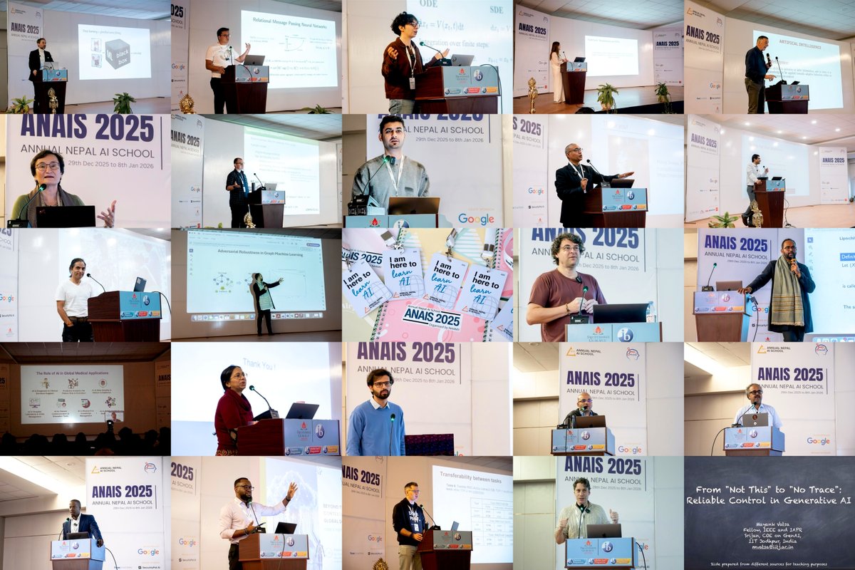 suu_man's tweet photo. Thank you very much to all the participants, distinguished speakers, teaching assistants (TAs), student ambassadors, volunteers, sponsors, partners, supporters, and organisers for making the 6th Annual Nepal AI School - ANAIS2025 a huge success! 🙌 @naamii_nepal https://t.co/uGQ9CEwcMX