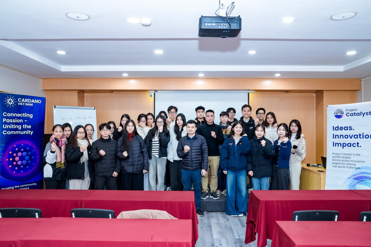 sky3team's tweet photo. ✨ RECAP – Hanoi Cardano Meetup Series #5

A morning full of energy with the Cardano community in Hanoi 💙

Thank you to everyone who joined, asked questions, and shared perspectives to help build a stronger Cardano ecosystem together 🚀

📸 Some memorable moments will be shared soon in the recap album.
👉 See you at our upcoming events!

#CardanoVietnam #CardanoMeetup #CardanoCommunity
@Catalyst_onX @VietnamCardano @c3eth @mietran0407 @Hahero7 @Cardano @AsiaAfrica_AACC @IOHKMedia @InputOutputHK @AsiaCnft