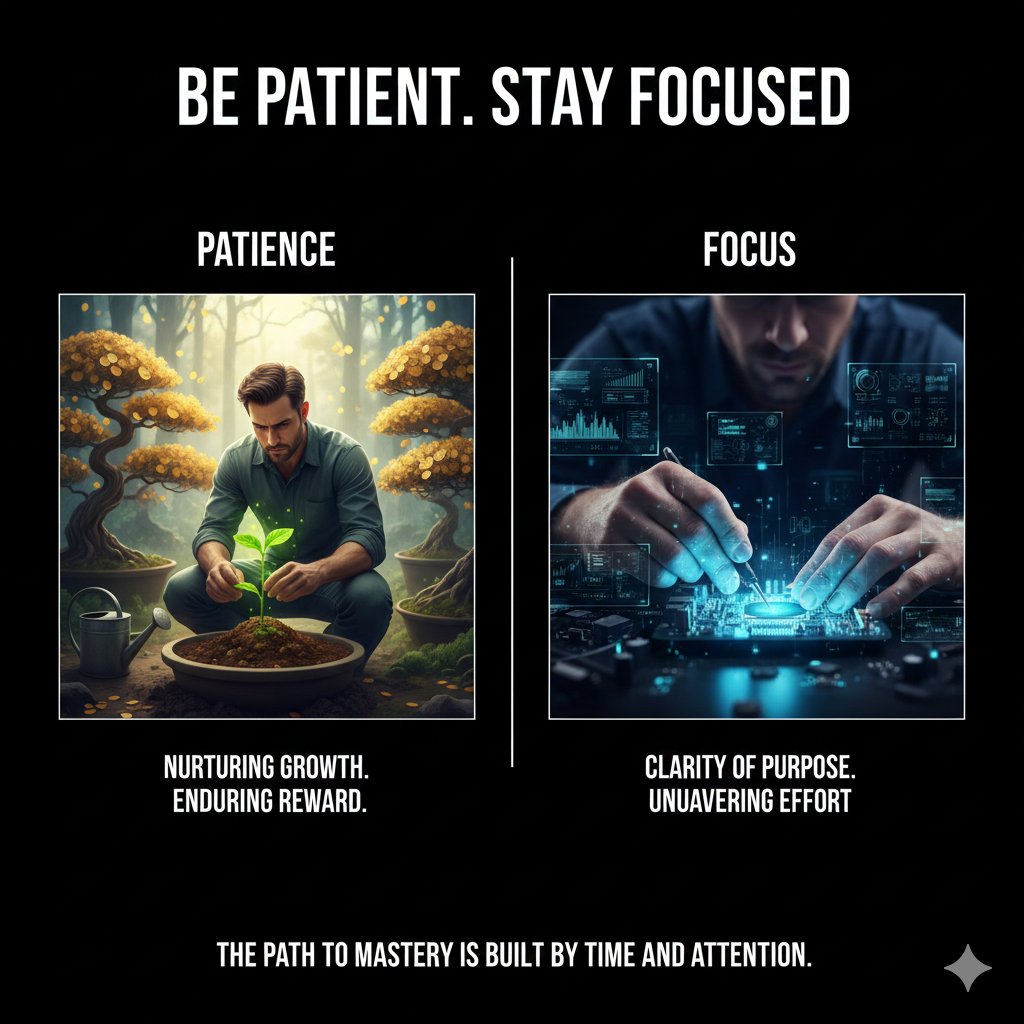 SuccessBluePrtX's tweet image. Be patient. Stay focused.