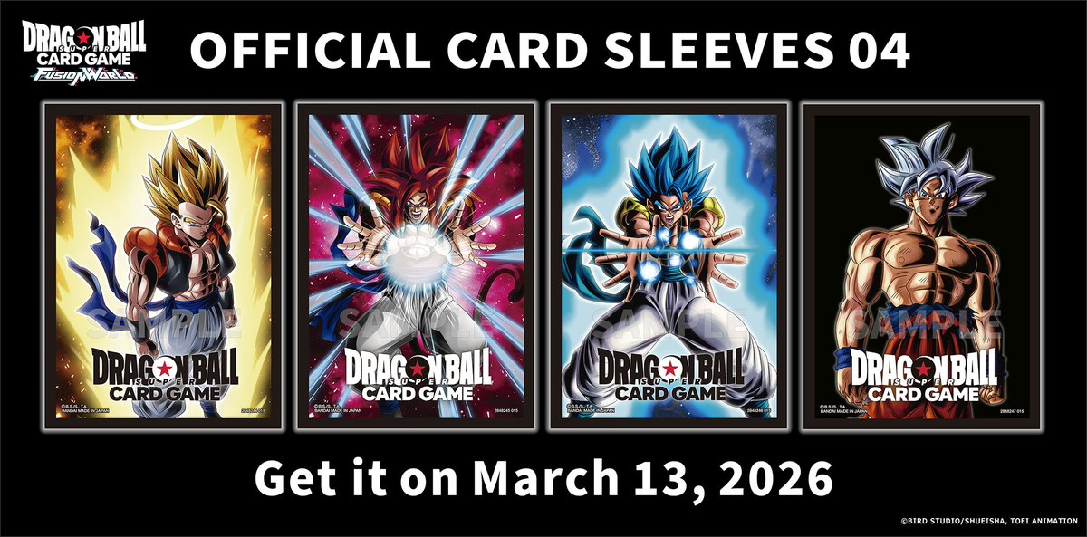 dragon ball card game sleeves Official Card Case & Card Sleeves Set 03 Gogeta - Dragon Ball Super Card  Game | Authentic Japanese Dragon Ball TCG Set main image 1