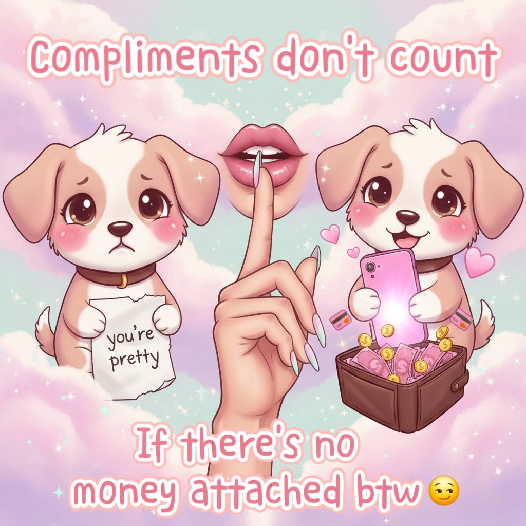 words are cheap, tributes speak 💳
prove you mean it, puppy. tap tap tap 👀
