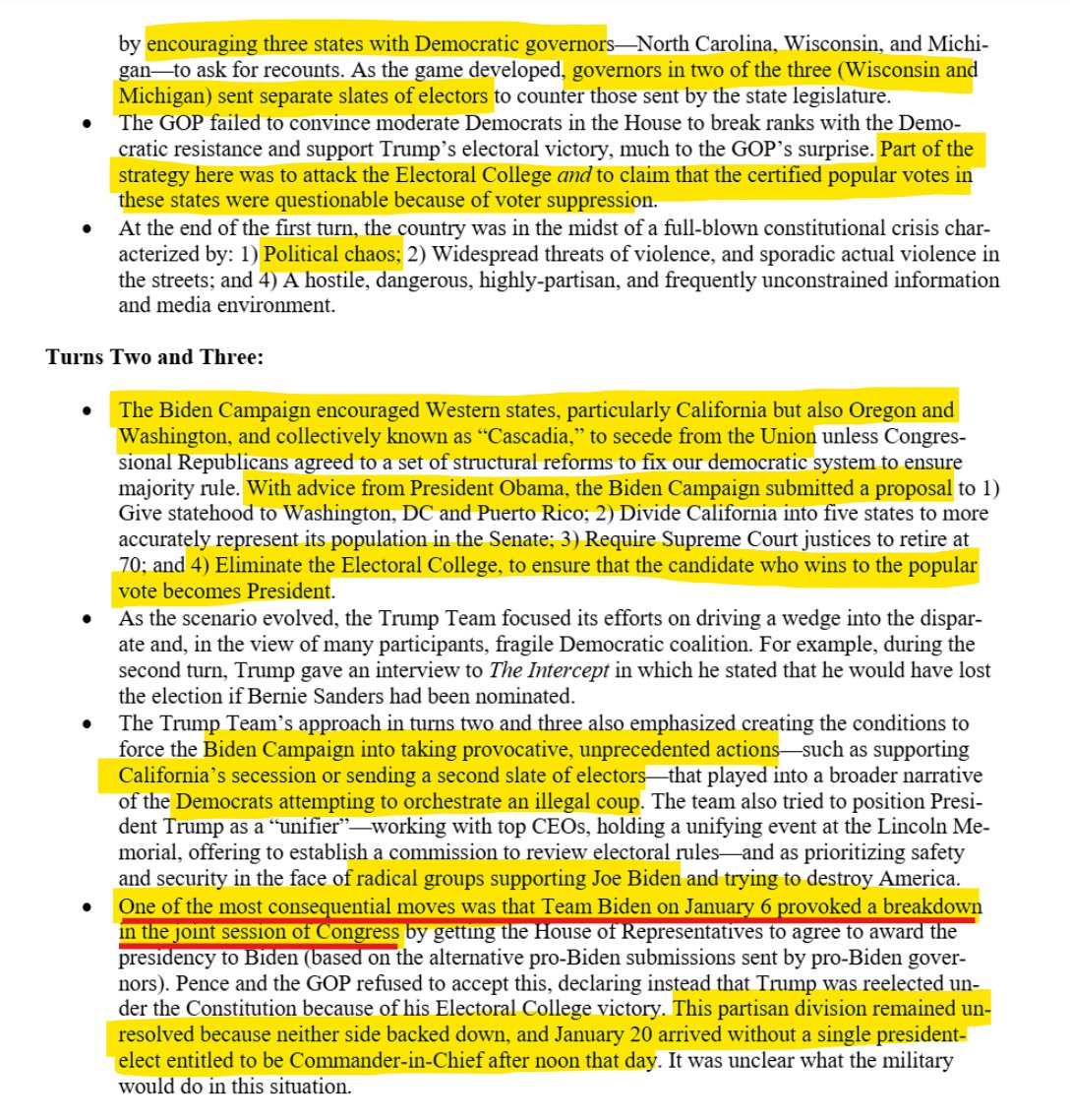 MikeBenzCyber's tweet image. They wargamed, in June 2020, how to use lawfare to criminally indict Trump and his family after stealing the upcoming election using nationwide street protests and provoking a breakdown on January 6 after a "Clear Trump Win"